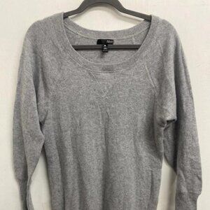 Aqua 100% Cashmere Womens Heathered Gray Pullover Sweater Size S Neiman Marcus